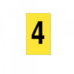 Alphanumeric Sign, "4", Polyester Film, 13 mm x 9 mm