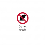 Prohibition Label, "Do Not Touch", 74 mm x 52 mm_noscript