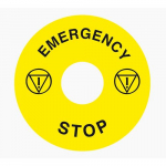 "Emergency Stop" PVC Film, On Sheet_noscript
