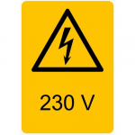 "Electrical Hazard" PVC Film, On Sheet, 4.13"