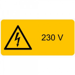 "Electrical Hazard" PVC Film, On Sheet, 1.02"