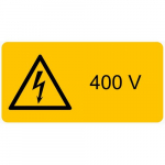 "Electrical Hazard" PVC Film, On Sheet, 1.26"_noscript