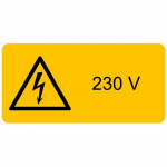 "Electrical Hazard" PVC Film, On Sheet, 1.46"_noscript
