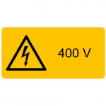 "Electrical Hazard" PVC Film, On Sheet, 2.56"_noscript