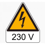 "Electrical Hazard" PVC Film, On Sheet, 3.94"_noscript