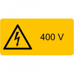 "Electrical Hazard" PVC Film, On Sheet, 1.46"_noscript