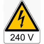 "Electrical Hazard" PVC Film, On Sheet, 1.97"_noscript