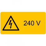 "Electrical Hazard" PVC Film, On Sheet, 1.26"_noscript