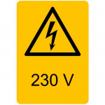 "Electrical Hazard" PVC Film, On Sheet, 1.81"
