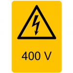 "Electrical Hazard" PVC Film, On Sheet, 2.05"_noscript