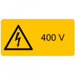 "Electrical Hazard" PVC Film, On Sheet, 1.02"