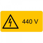 "Electrical Hazard" PVC Film, On Sheet, 2.05"