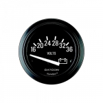 831 Illumaseal Voltmeter, 16 - 36 V, Black