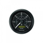 Analog II Tachometer with Hourmeter, 12 - 24 VDC, Black