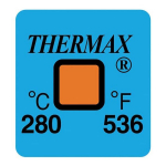 Irreversible 1 Point Temperature Label, 536F