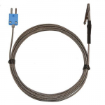Alligator Clip Oven Probe, 10ft SS Braid Cable