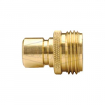 3/4in Brass Garden Hose Quick Connector, Male Plug_noscript