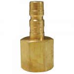 A Series 0.58" Brass Female Plug, Thread Size 1/8"