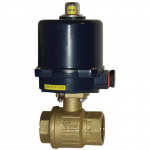 1.25" 24VDC Actuated Brass Ball Valve