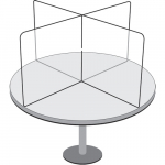 Table Divider Shield, 31.5" x 31.5", Acrylic