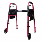 Travel Walker with Wheels, 300 lb Capacity with Pockets_noscript