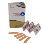 3/8in x 1 1/2in Sheer Plastic Adhesive Bandages Sterile_noscript