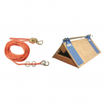 2-Person Temporary Horizontal Roof Truss System Kit with 50' Synthetic Rope