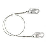 5' Galvanized Wire Cable Restraint Lanyard with Hooks_noscript