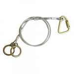 4' Carabiner Sling Anchor Galvanized Cable