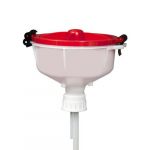EZwaste Safety Funnel, HDPE, Red Lid_noscript