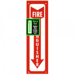 Sign, 4" x 13", Fire Extinguisher, G.I.D.