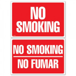 Sign, 8" x 12", 2 Side "No Smoking/No Smoking"