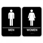 Ada Compliant Sign "Mens/ Womens Restroom"