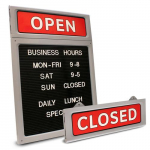 Sign, 20.5" x 15", "Upscale Business Hours"