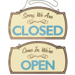 Boutique Sign, 12" x 6.75", "Open/Closed"