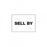 GX2216 White/Black "Sell By" Label