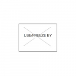 GX2216 White/Black "Use/Freeze By" Label