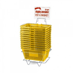 Regular Basket Set Yellow, Wire Handles