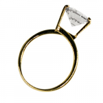Simulated Solitaire Display Ring, Gold_noscript