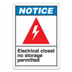 Vinyl Safety Sign "Notice Electrical Closet"_noscript