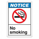 Adhesive Vinyl Safety Sign "Notice No Smoking"_noscript