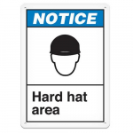 Vinyl Safety Sign "Notice Hard Hat Area"_noscript