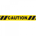 "Caution" with Hazard Stripe Barricade Tape