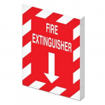 Sign Fire "Fire Extinguisher", Projected 10" x 14"_noscript