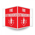 Sign Fire "Fire Extinguisher", Projected, 5" x 6"_noscript