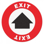 Exit Floor Sign with Red Border_noscript