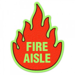 Fire Aisle Glow Floor Sign_noscript