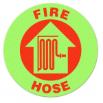 Fire Hose Glow Floor Sign_noscript