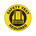 Floor Sign "Safety Vest Required"_noscript