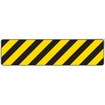 Floor Sign Hazard Stripe, Yellow/Black, 6" x 24"_noscript